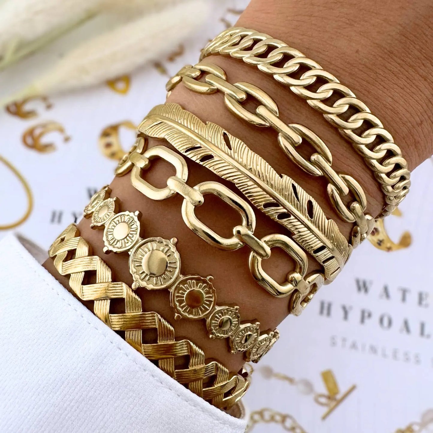 Criss-Cross Rope - 18k Gold Plated Bangle My Store