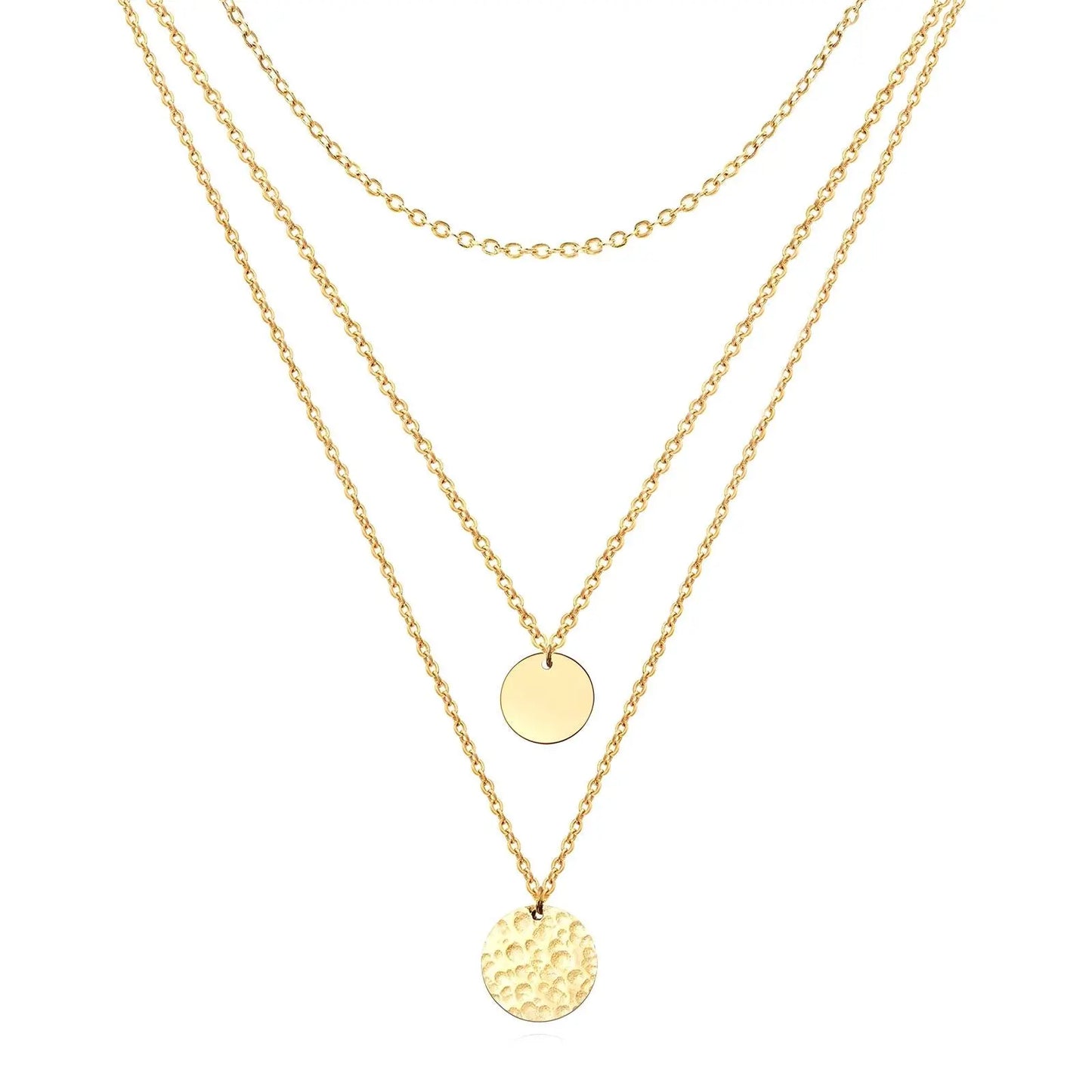 Multi Disk - 18k Gold Plated Necklace My Store