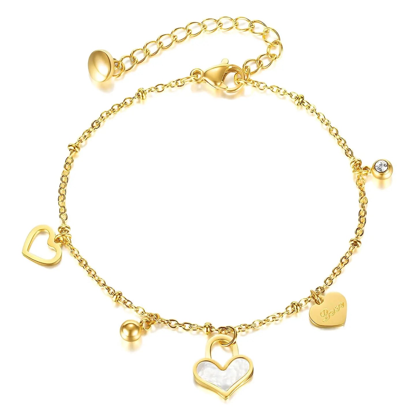 Aroha Love Charm - 18k Gold Plated Bracelet My Store