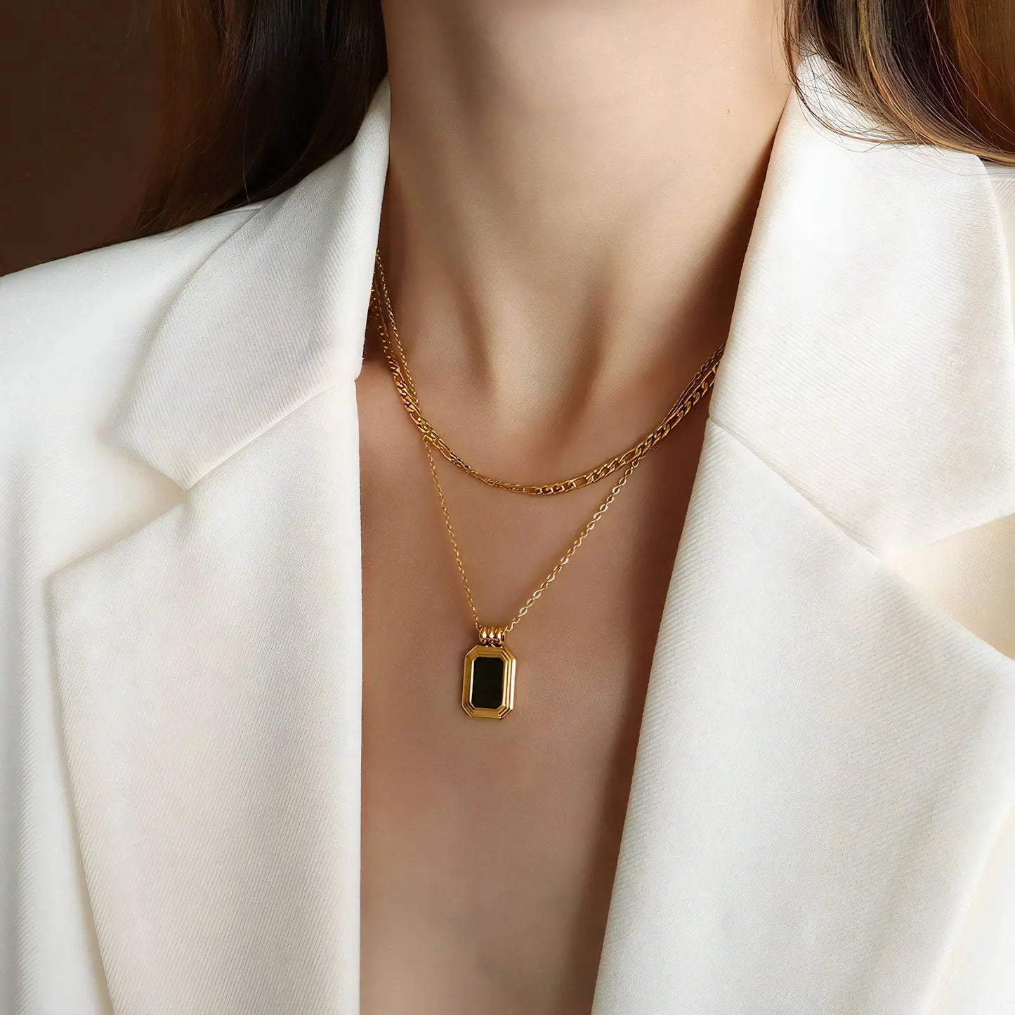 Dual Charm - 18k Gold Plated Necklace My Store