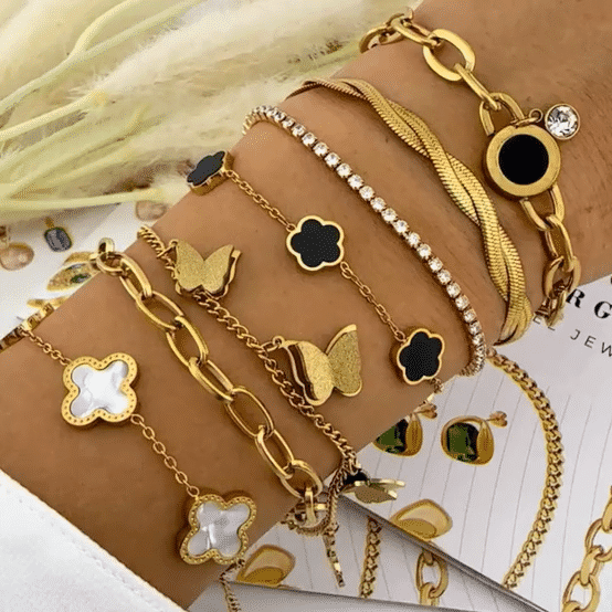 Clover Charm - 18k Gold Plated Bracelet My Store