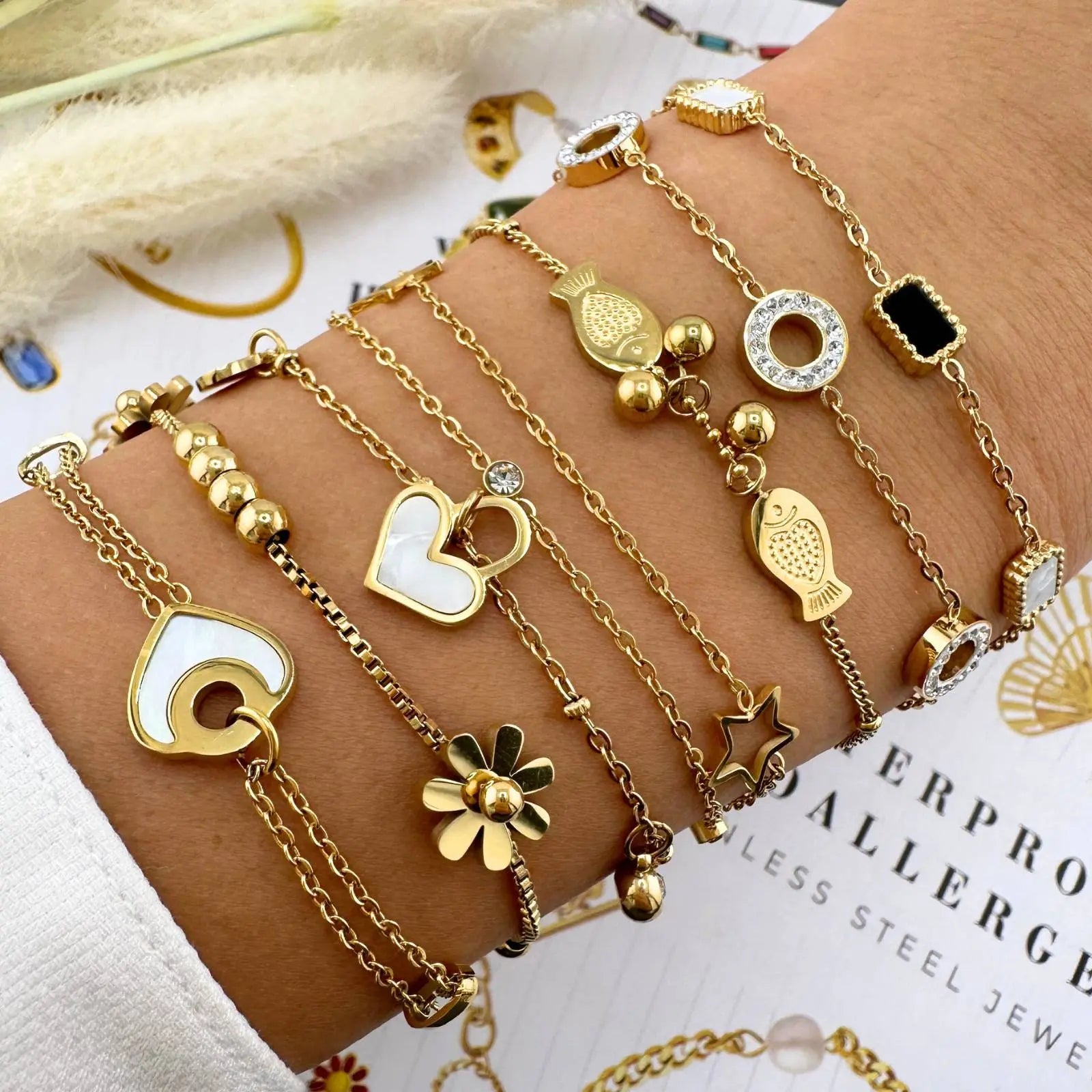 Aroha Love Charm - 18k Gold Plated Bracelet My Store
