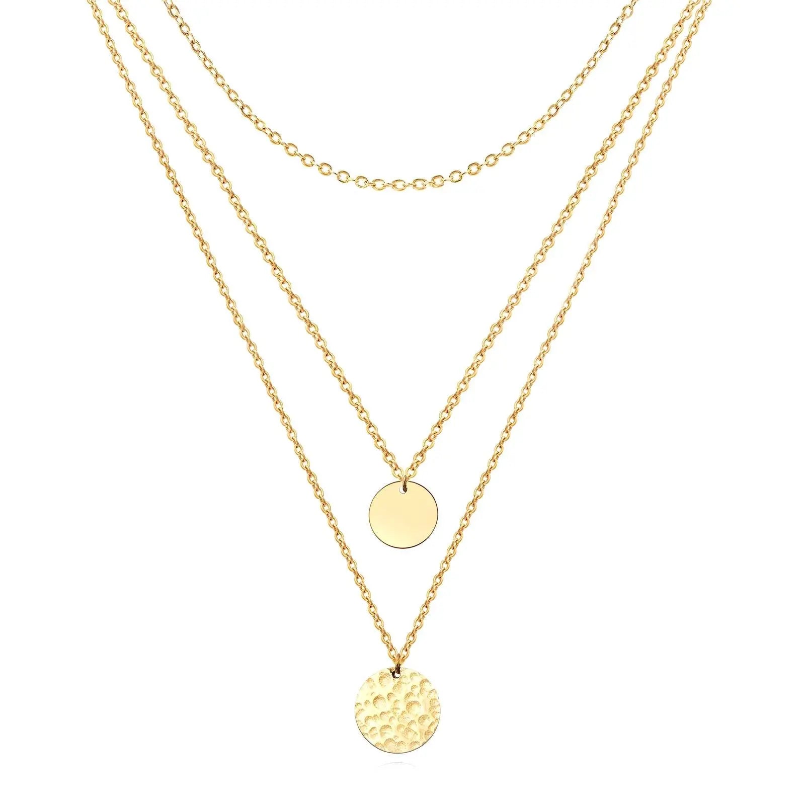 Multi Disk - 18k Gold Plated Necklace My Store