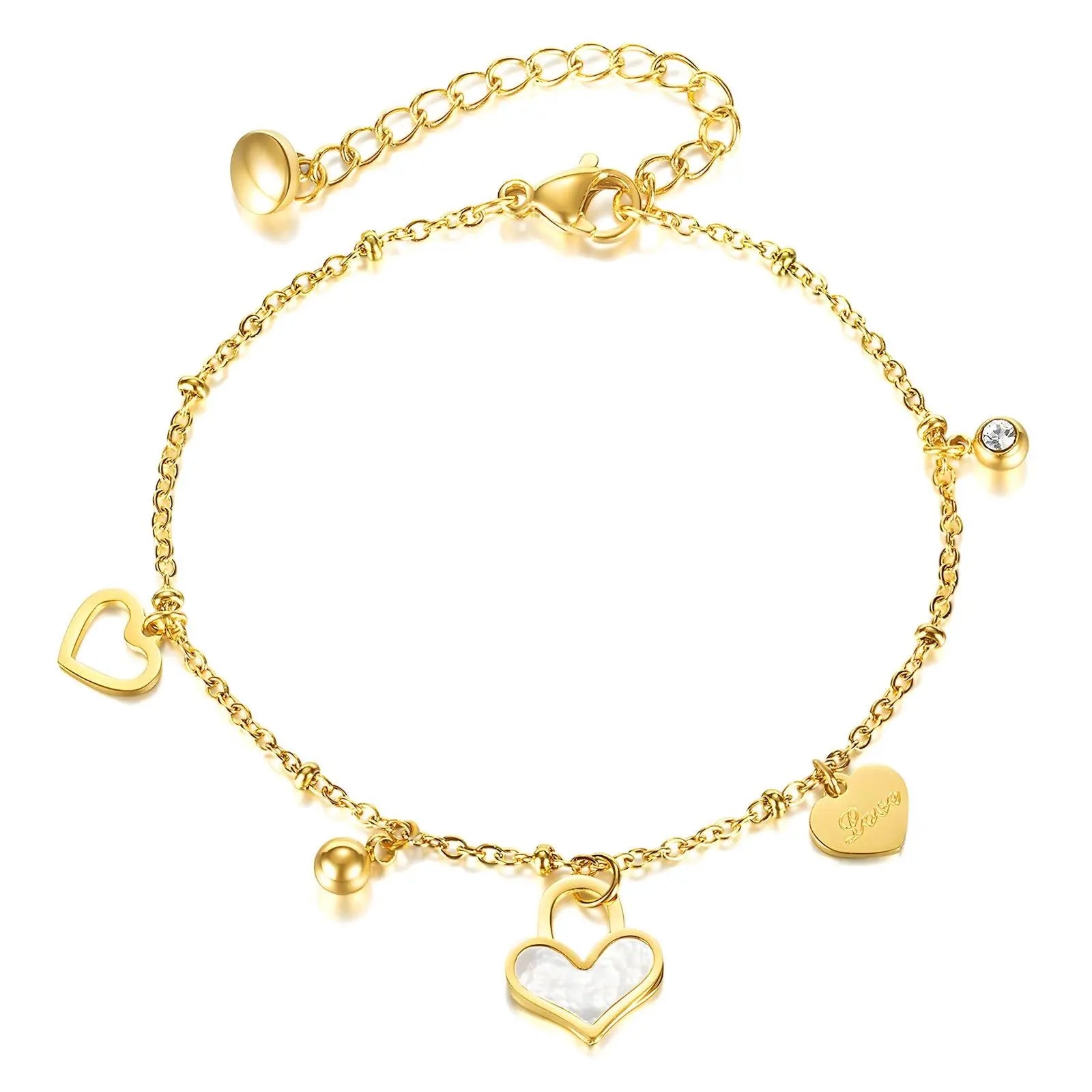 Aroha Love Charm - 18k Gold Plated Bracelet My Store