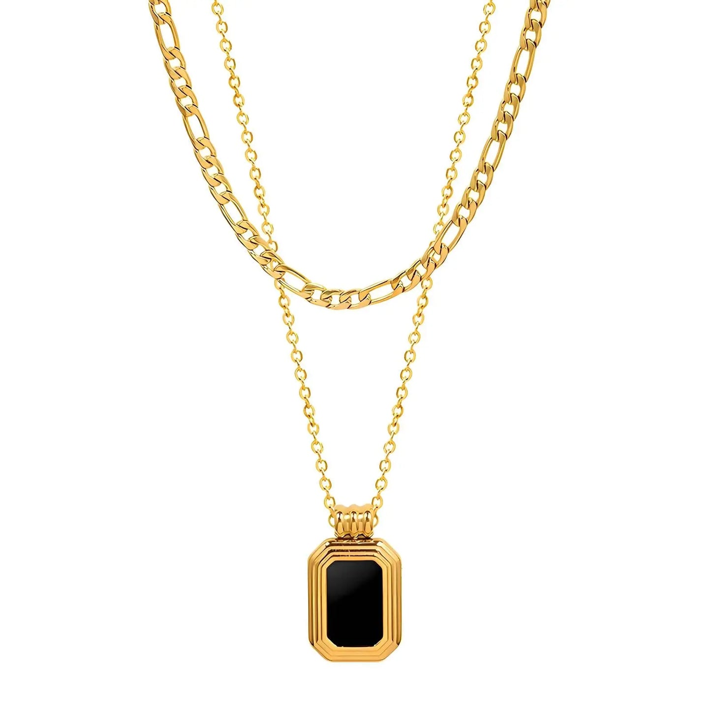 Dual Charm - 18k Gold Plated Necklace My Store
