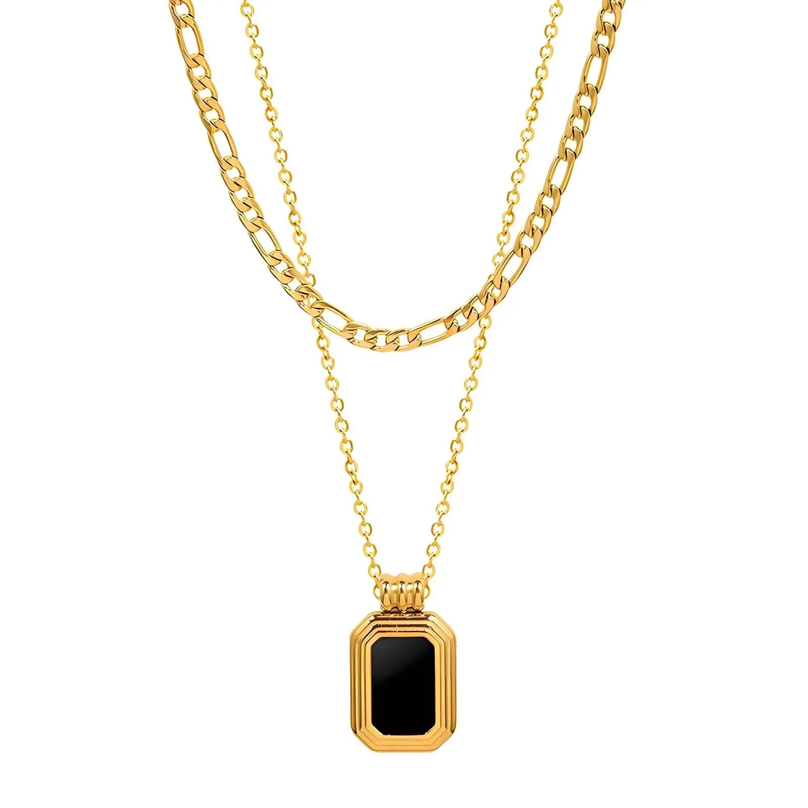 Dual Charm - 18k Gold Plated Necklace My Store