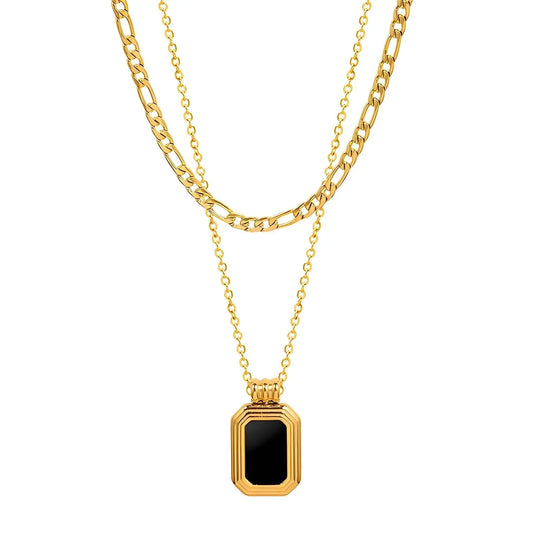 Dual Charm - 18k Gold Plated Necklace My Store